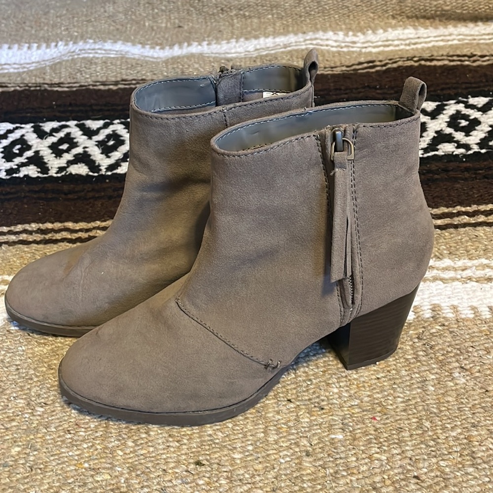 Grey ankle boots